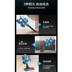 Máy hút bụi không dây POODA W1 Pro, thân nhôm, lõi lọc rửa được