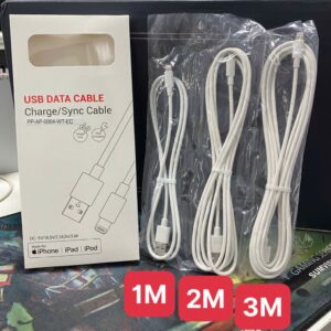 Hộp 3 sợi cáp iPhone Lightning PP-AP-004, độ dài 2m, màu trắng