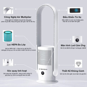 Quạt không cánh kiêm lọc không khí hãng Westinghouse WX-WYP03 ( Mỹ )