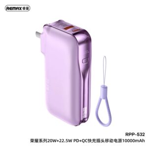 Củ sạc kiêm Pin dự phòng Remax RPP-532 dung lượng 10.000mAh sạc nhanh 22.5W PD