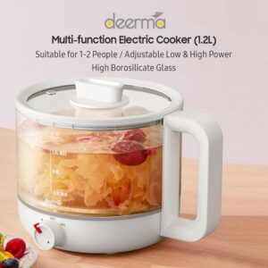 Nồi lẩu điện đa năng XIAOMI Deerma, dung tích 1.2L, nồi thủy tinh