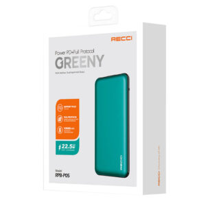 Pin dự phòng Recci Greeny RPB-P05  10.000mAh 22.5W PD20W