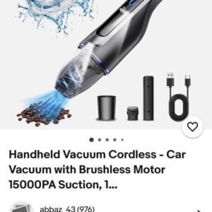 Máy Hút Bụi Cầm Tay Autozen H4 - Lực Hút 15000Pa, Trang bị đèn LED