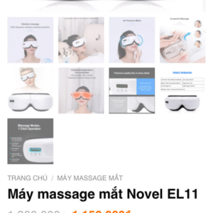 Máy massage mắt Novel EL11 - massage hồng ngoại và áp suất, kết hợp loa và kết nối bluetooth