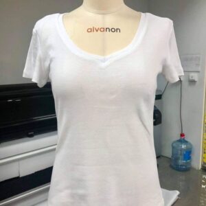Áo phông nữ cổ tim 100% cotton , trắng size L , hồng size S , M