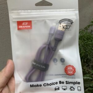 Dây cáp sạc cho iP chính hãng Drapow chất liệu cao su non CS02